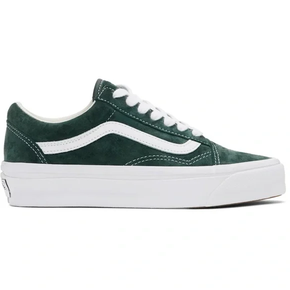 NWT Vans Women's Forest Green Suede Sneakers - Picture 5 of 16